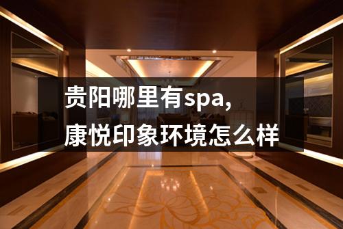 贵阳哪里有spa,康悦印象环境怎么样