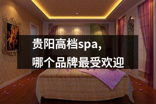 贵阳高档spa,哪个品牌最受欢迎