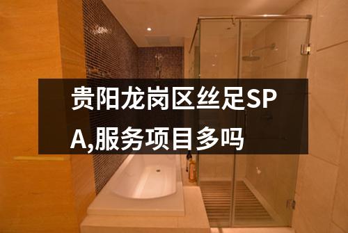 贵阳龙岗区丝足SPA,服务项目多吗